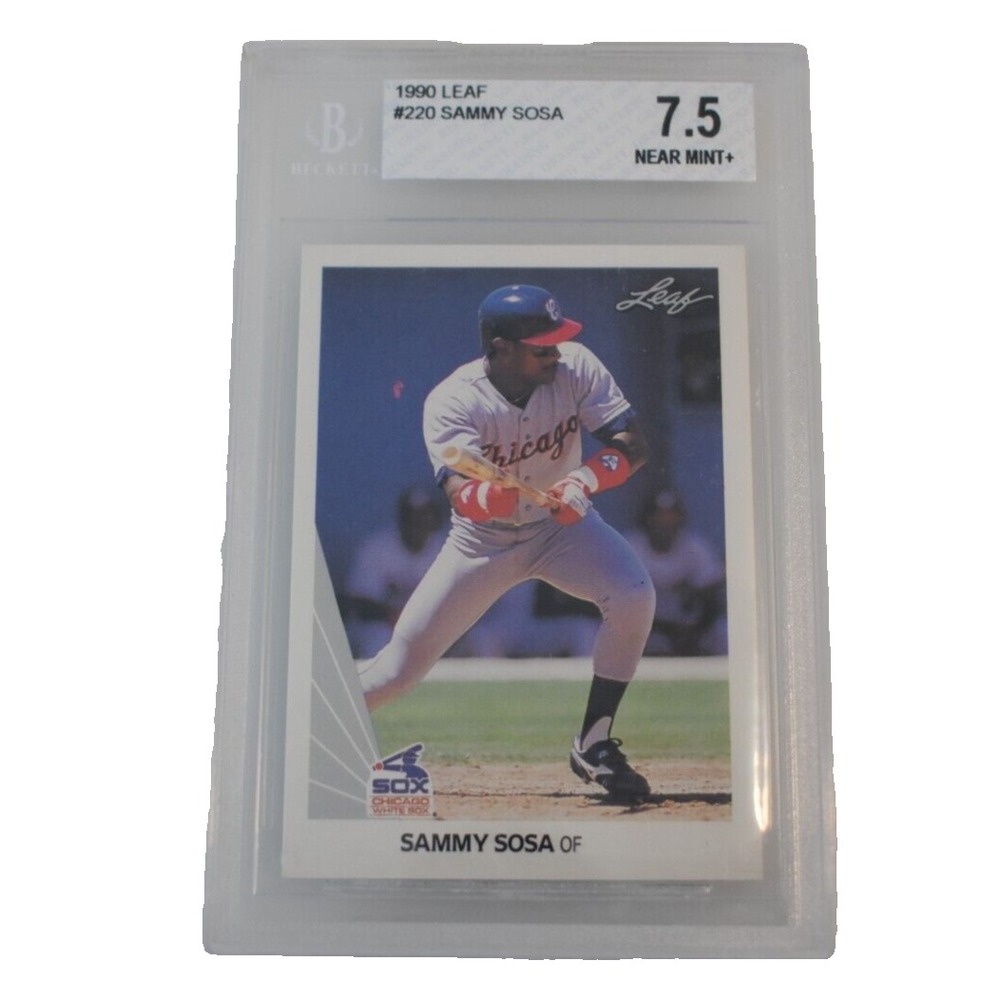 1990 Leaf Sammy Sosa #220 BGS 7.5 Rookie RC Near Mint+